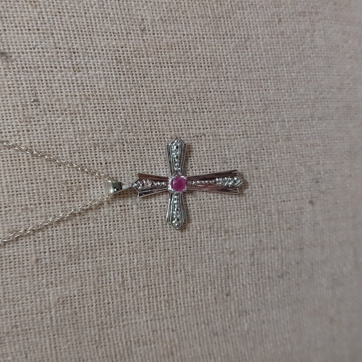 Colleen Lopez Cross Necklace Nib 18 34$